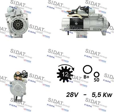 Sidat S24MH0075 - Стартер avtolavka.club