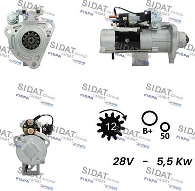 Sidat S24MH0109 - Стартер avtolavka.club