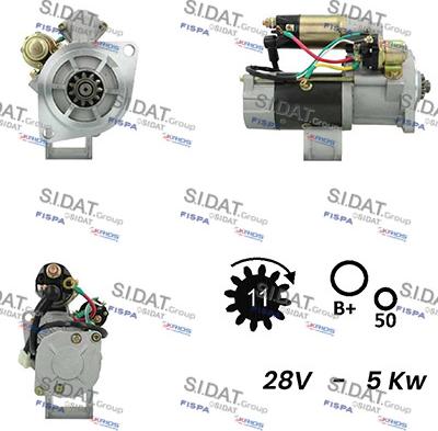 Sidat S24MH0138A2 - Стартер avtolavka.club