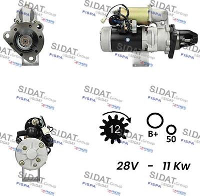 Sidat S24NK0012A2 - Стартер avtolavka.club