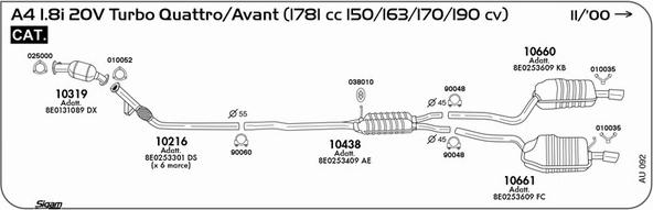 Sigam AU092 - Система випуску ОГ avtolavka.club