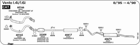 Sigam VW184 - Система випуску ОГ avtolavka.club