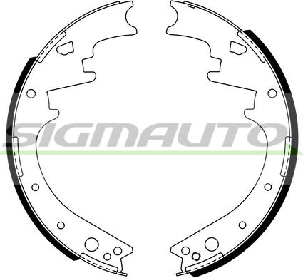 SIGMAUTO SFD446 - Комплект гальм, барабанний механізм avtolavka.club