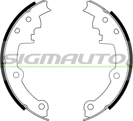 SIGMAUTO SFD552 - Комплект гальм, барабанний механізм avtolavka.club