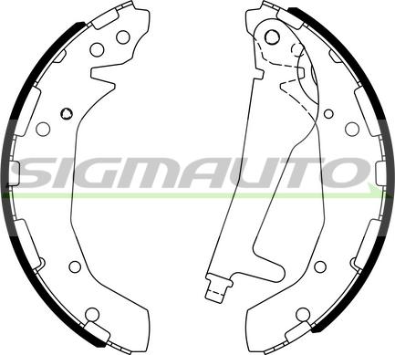 SIGMAUTO 40800 - Комплект гальм, барабанний механізм avtolavka.club