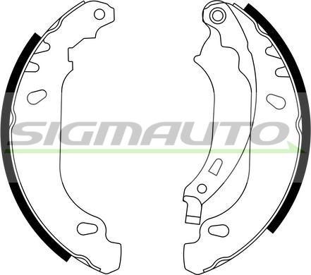 SIGMAUTO SFA408 - Комплект гальм, барабанний механізм avtolavka.club