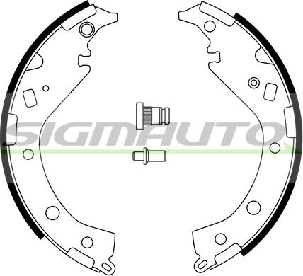 SIGMAUTO SFA954 - Комплект гальм, барабанний механізм avtolavka.club