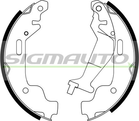 SIGMAUTO SFA357 - Комплект гальм, барабанний механізм avtolavka.club