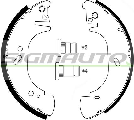 SIGMAUTO SFA233 - Комплект гальм, барабанний механізм avtolavka.club