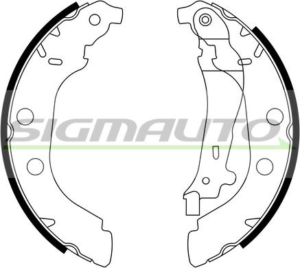 SIGMAUTO SFA385 - Комплект гальм, барабанний механізм avtolavka.club