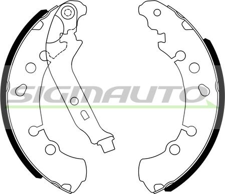 SIGMAUTO SFA971 - Комплект гальм, барабанний механізм avtolavka.club