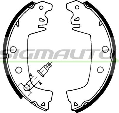 SIGMAUTO SFA404 - Комплект гальм, барабанний механізм avtolavka.club