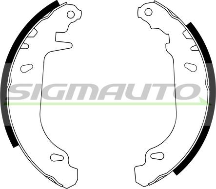 SIGMAUTO SFA105 - Комплект гальм, барабанний механізм avtolavka.club