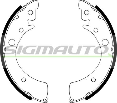 SIGMAUTO SFA701 - Комплект гальм, барабанний механізм avtolavka.club