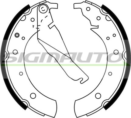 SIGMAUTO SFA075 - Комплект гальм, барабанний механізм avtolavka.club