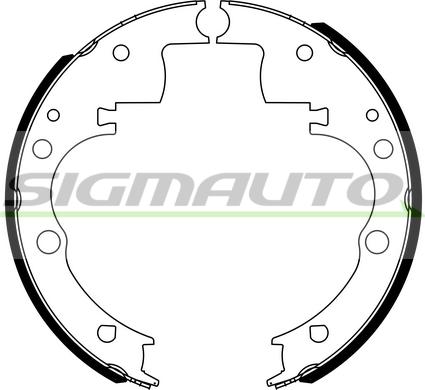 SIGMAUTO SFA166 - Комплект гальм, барабанний механізм avtolavka.club