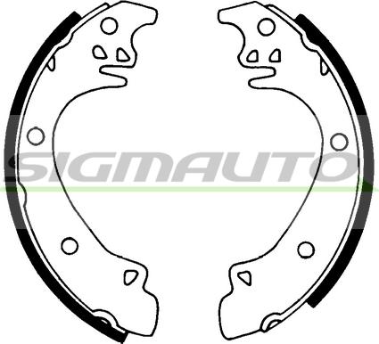 SIGMAUTO SFA444 - Комплект гальм, барабанний механізм avtolavka.club