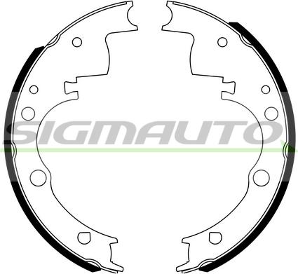 SIGMAUTO SFA212 - Комплект гальм, барабанний механізм avtolavka.club