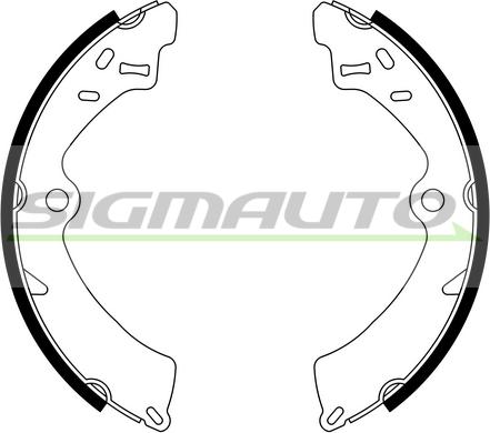 SIGMAUTO 2903 - Комплект гальм, барабанний механізм avtolavka.club