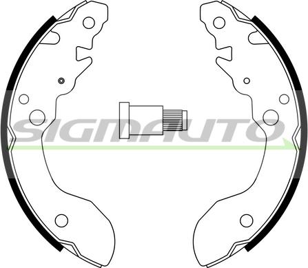 SIGMAUTO SFA914 - Комплект гальм, барабанний механізм avtolavka.club