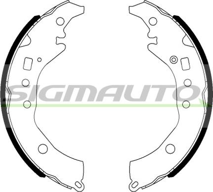 SIGMAUTO 2984 - Комплект гальм, барабанний механізм avtolavka.club