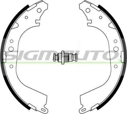 SIGMAUTO SFA937A - Комплект гальм, барабанний механізм avtolavka.club