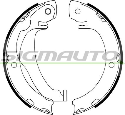 SIGMAUTO 2977 - Комплект гальм, ручник, парковка avtolavka.club