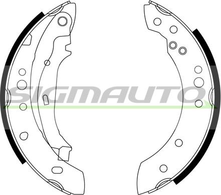 SIGMAUTO SFA446 - Комплект гальм, барабанний механізм avtolavka.club