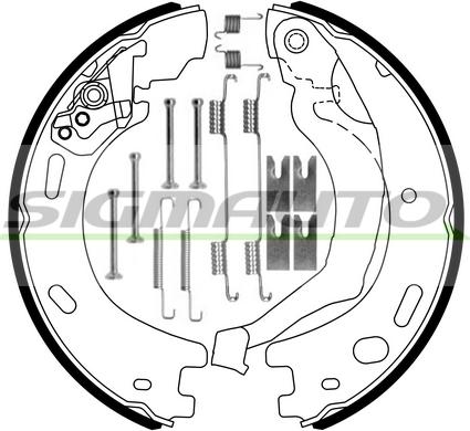 SIGMAUTO SFA440-1 - Комплект гальм, ручник, парковка avtolavka.club