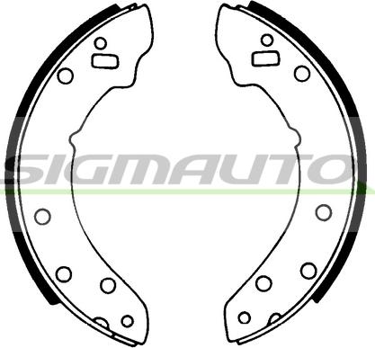 SIGMAUTO SFA430 - Комплект гальм, барабанний механізм avtolavka.club