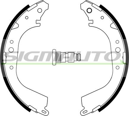 SIGMAUTO SFA555A - Комплект гальм, барабанний механізм avtolavka.club