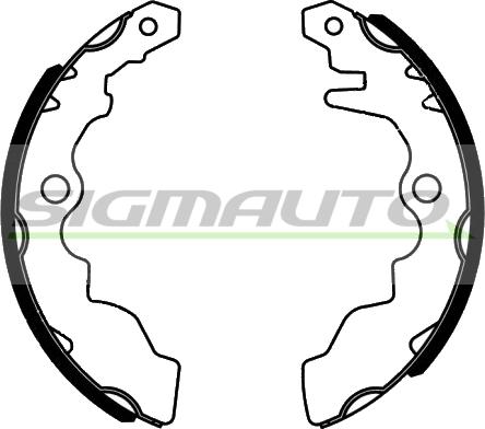 SIGMAUTO SFA518 - Комплект гальм, барабанний механізм avtolavka.club
