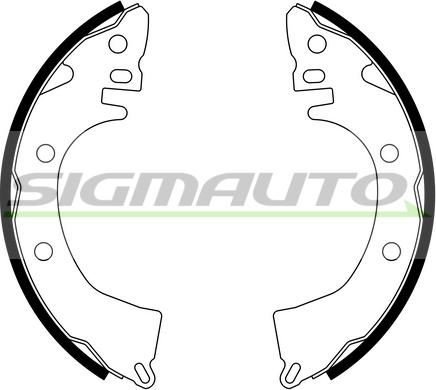 SIGMAUTO SFA810 - Комплект гальм, барабанний механізм avtolavka.club