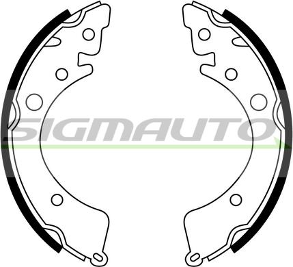 SIGMAUTO SFA702 - Комплект гальм, барабанний механізм avtolavka.club