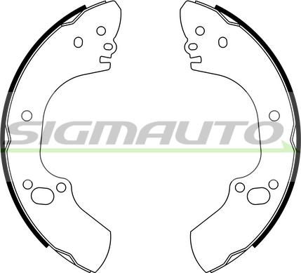 SIGMAUTO SFA707 - Комплект гальм, барабанний механізм avtolavka.club