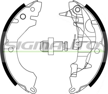 SIGMAUTO SFA730-1 - Комплект гальм, барабанний механізм avtolavka.club