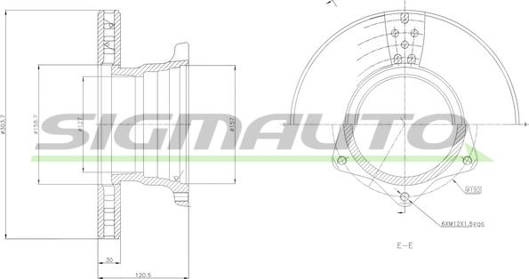 SIGMAUTO DB0164V - Гальмівний диск avtolavka.club