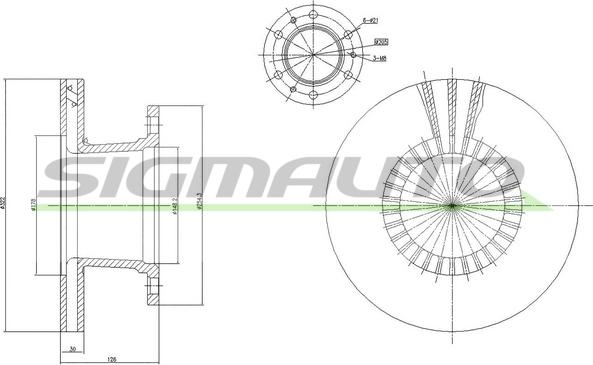 SIGMAUTO DB0112V - Гальмівний диск avtolavka.club