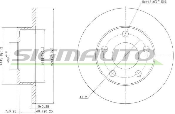 SIGMAUTO DBA952S - Гальмівний диск avtolavka.club