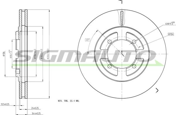 SIGMAUTO DBA472V - Гальмівний диск avtolavka.club