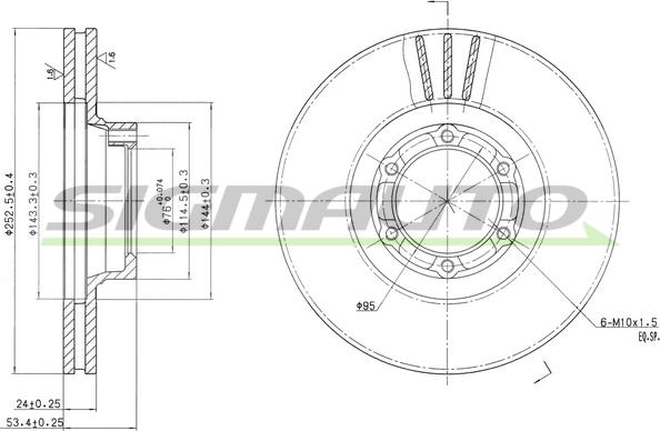 SIGMAUTO DBA160V - Гальмівний диск avtolavka.club