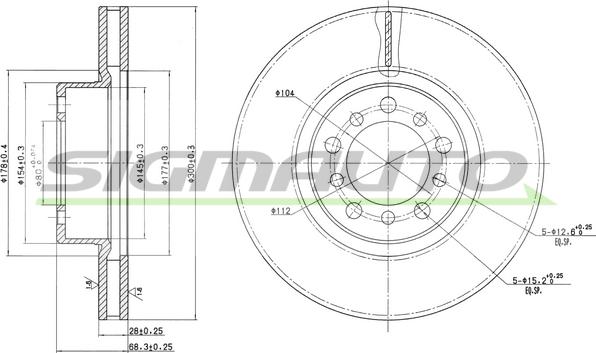 SIGMAUTO DBA185V - Гальмівний диск avtolavka.club