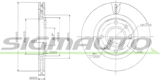 SIGMAUTO DBA870V - Гальмівний диск avtolavka.club