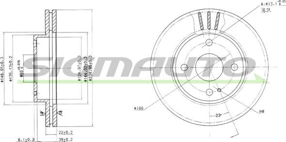 SIGMAUTO DBA393V - Гальмівний диск avtolavka.club