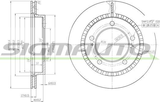 SIGMAUTO DBA746V - Гальмівний диск avtolavka.club