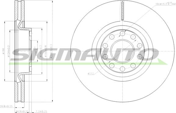 SIGMAUTO DBB983V - Гальмівний диск avtolavka.club