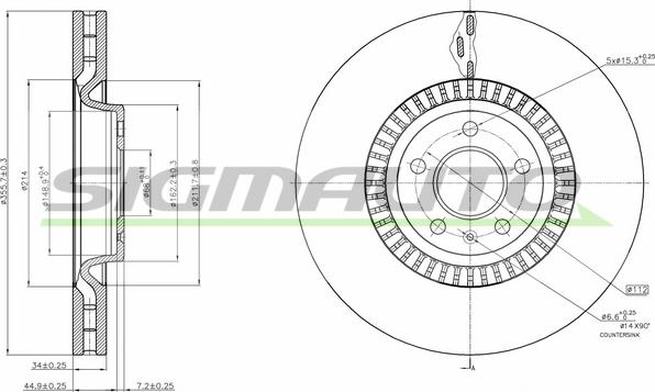 SIGMAUTO DBB987V - Гальмівний диск avtolavka.club