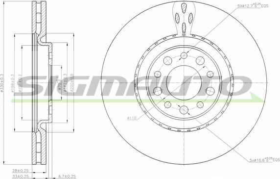 SIGMAUTO DBB455V - Гальмівний диск avtolavka.club