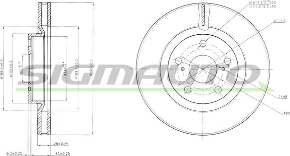 SIGMAUTO DBB646V - Гальмівний диск avtolavka.club