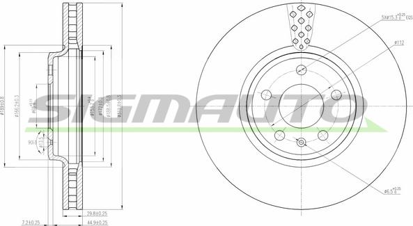 SIGMAUTO DBB664V - Гальмівний диск avtolavka.club